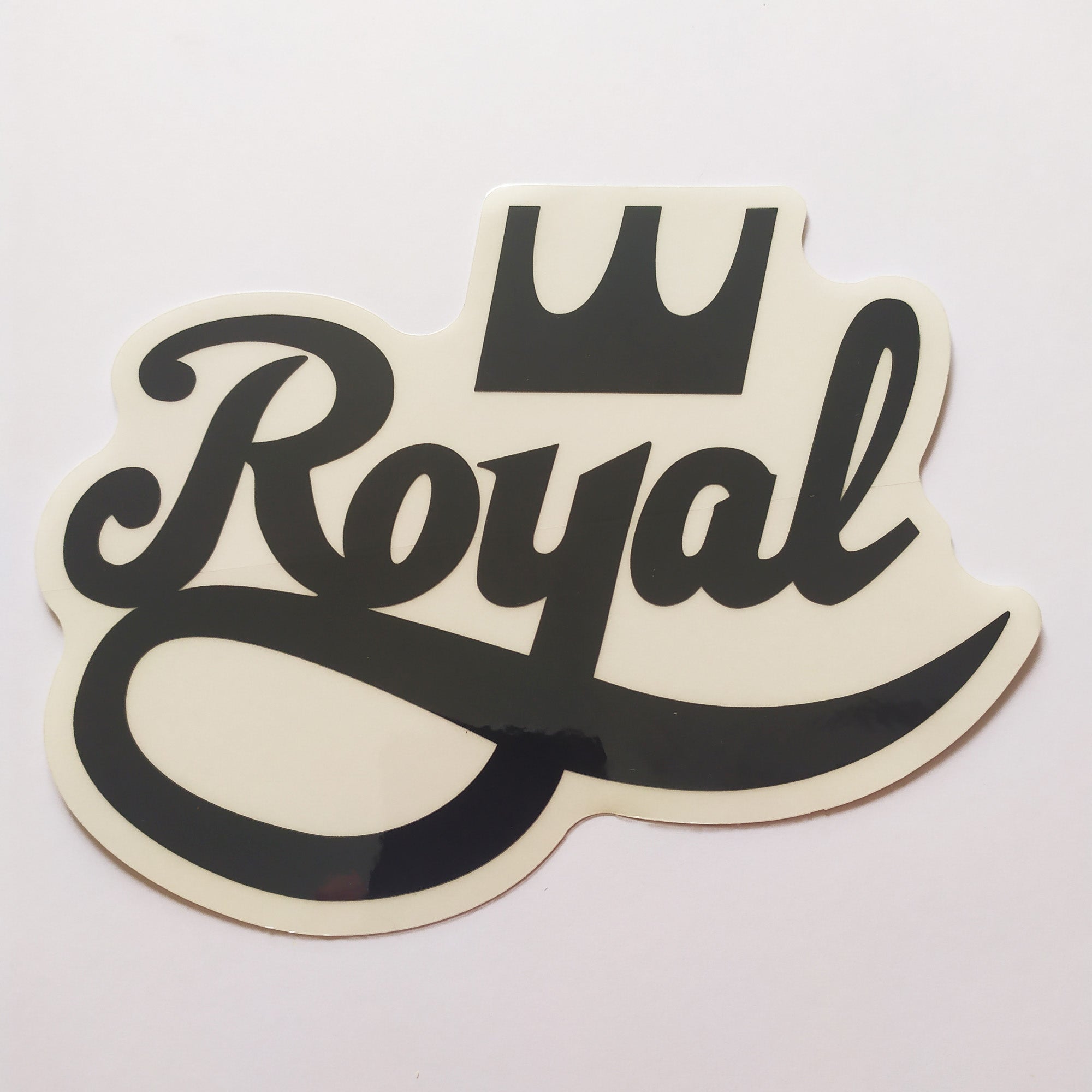 Royal Trucks Skateboard Sticker, Black, 17cm - SkateboardStickers.com