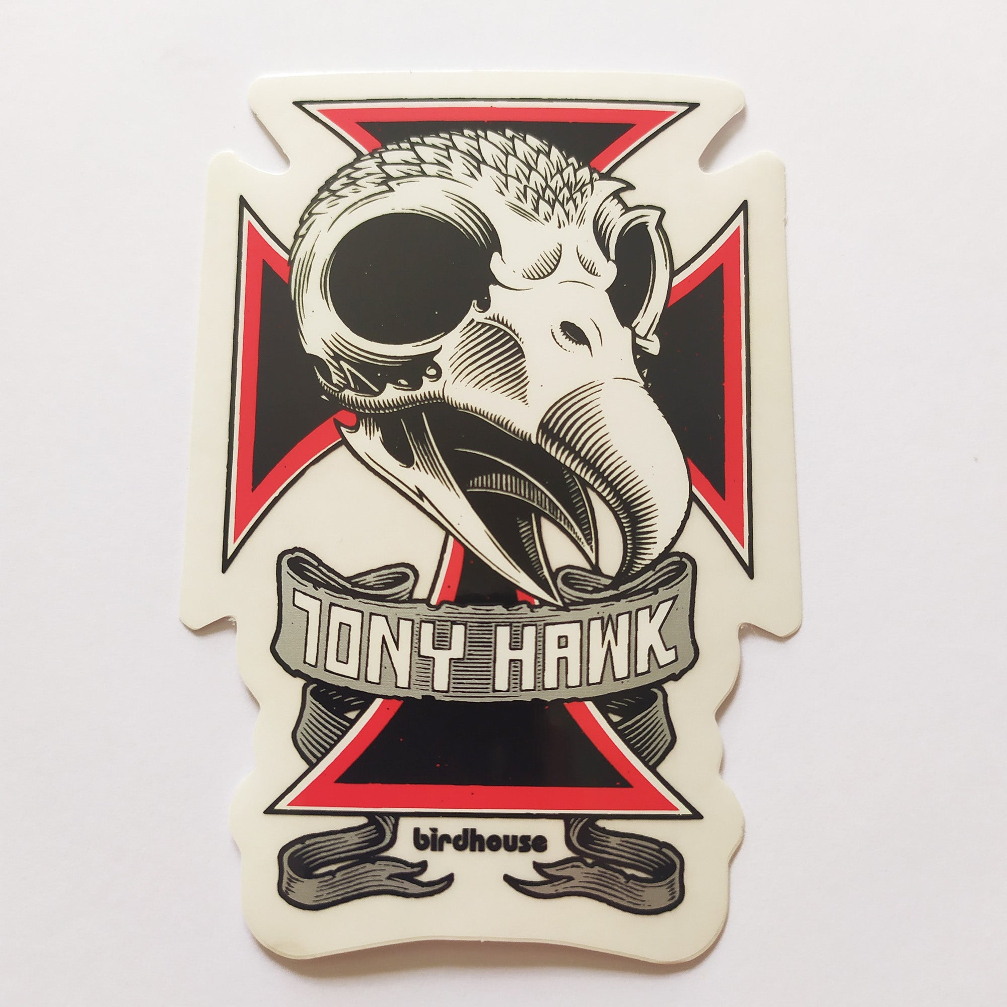 Birdhouse Skateboards Tony Hawk "Skull 2" Skateboard Sticker - SkateboardStickers.com