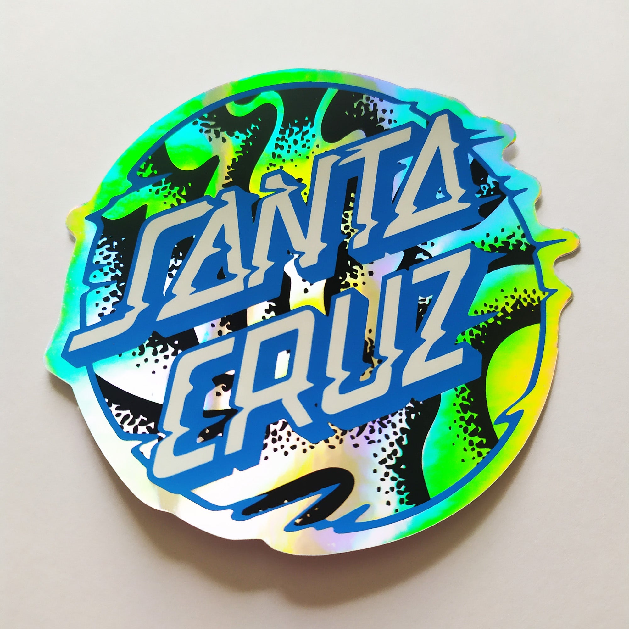 Santa Cruz Vivid Slick Dot Metallic Skateboard Sticker