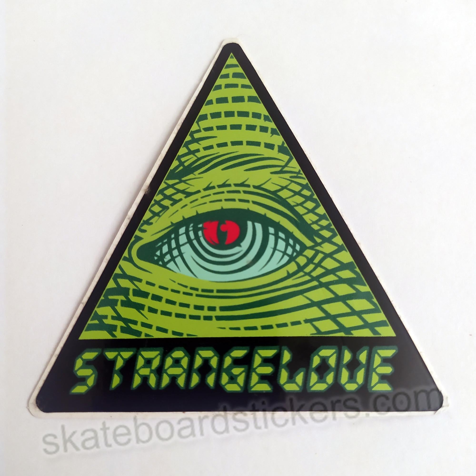 StrangeLove "Green Eye" Skateboard Sticker