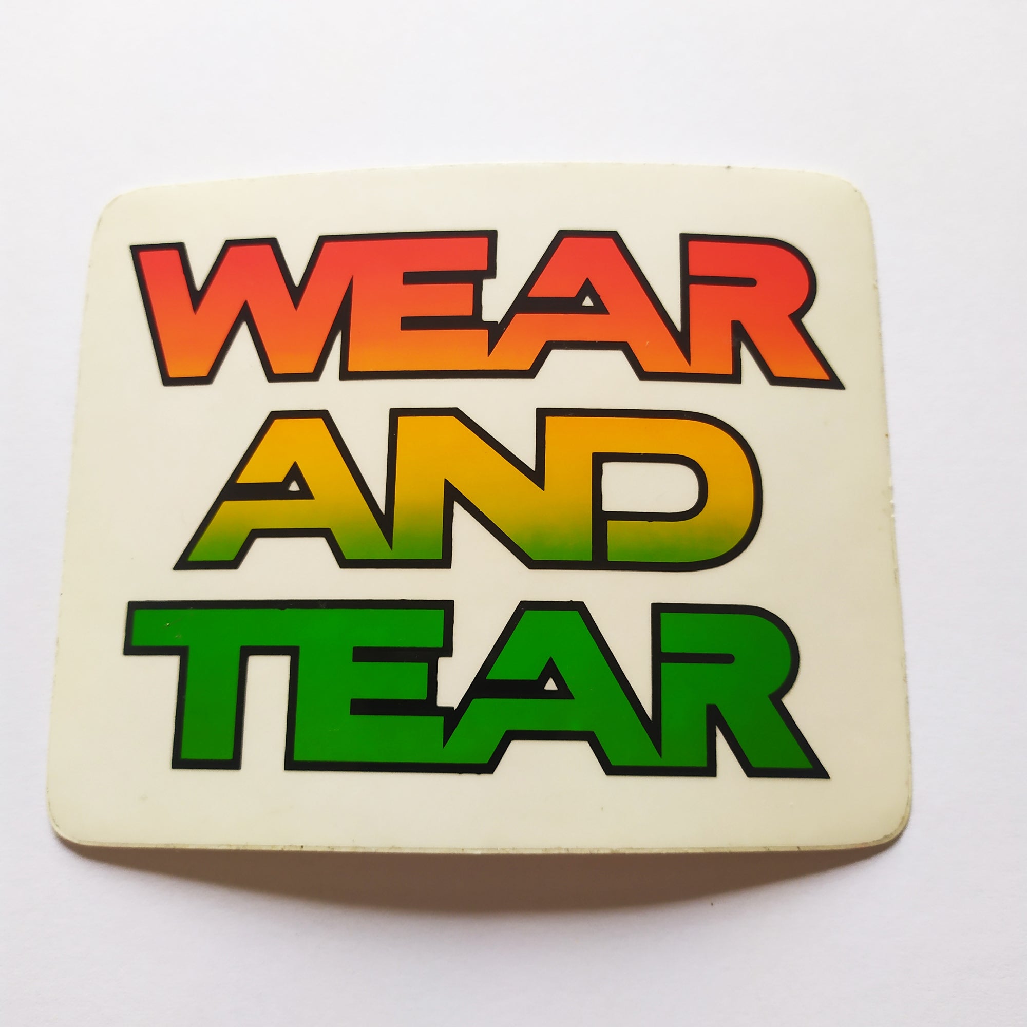 Wear & Tear Skateboard Sticker - SkateboardStickers.com