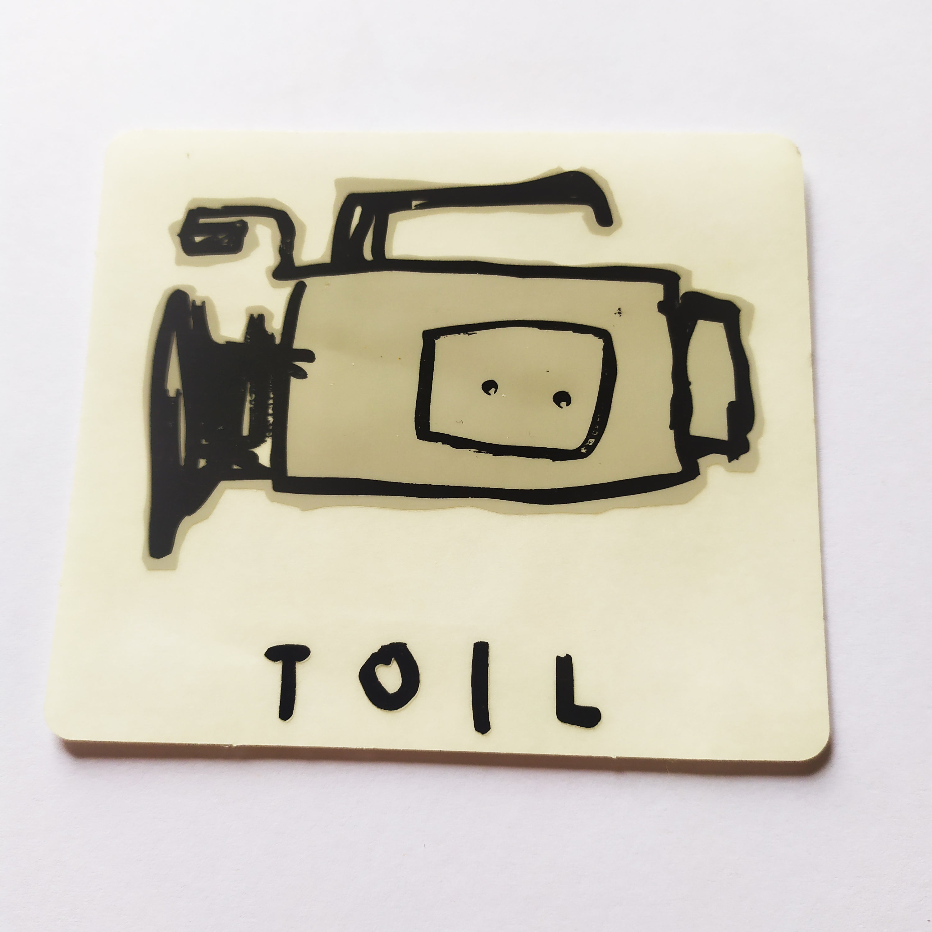 Toil Skateboard Sticker - SkateboardStickers.com