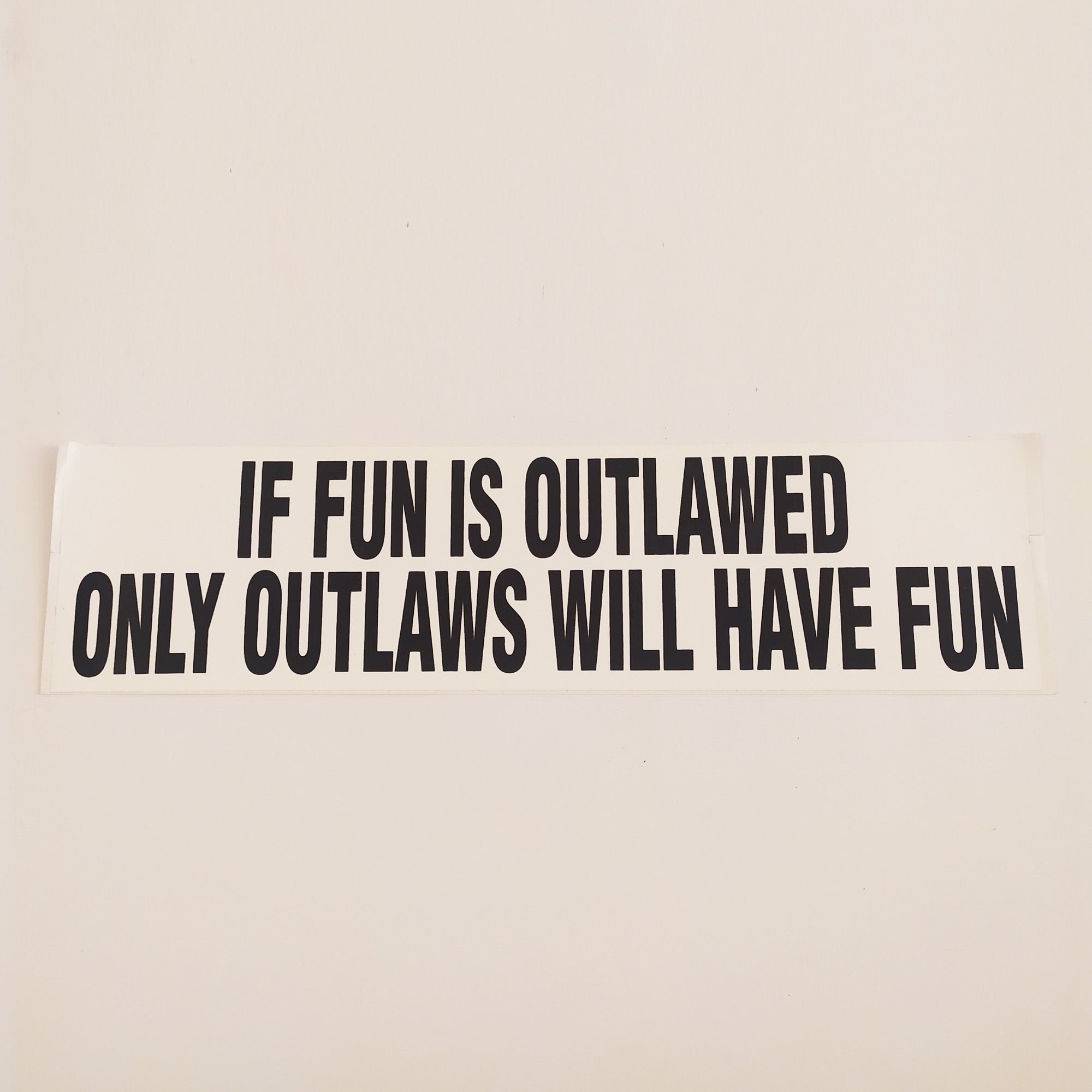 If Fun Is Outlawed Only Outlaws Will Have Fun Skateboard Sticker - SkateboardStickers.com