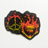 Bones Wheels - Peace and Love Skateboard Sticker - SkateboardStickers.com