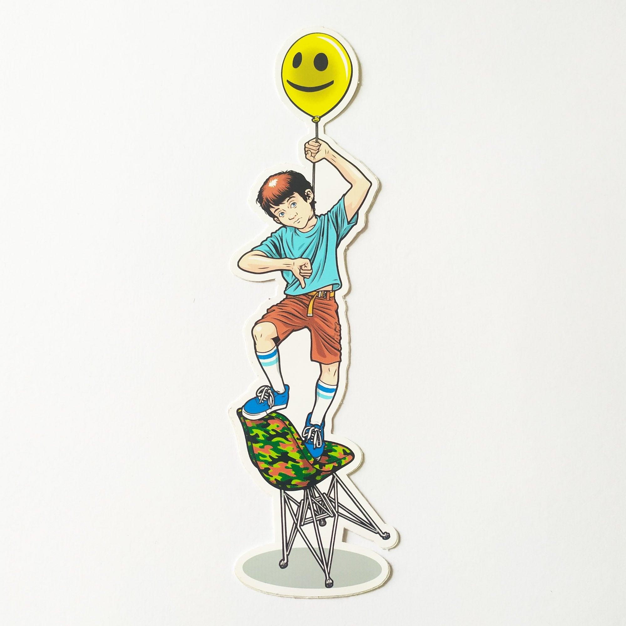 StrangeLove "Balloon Boy" Skateboard Sticker - SkateboardStickers.com