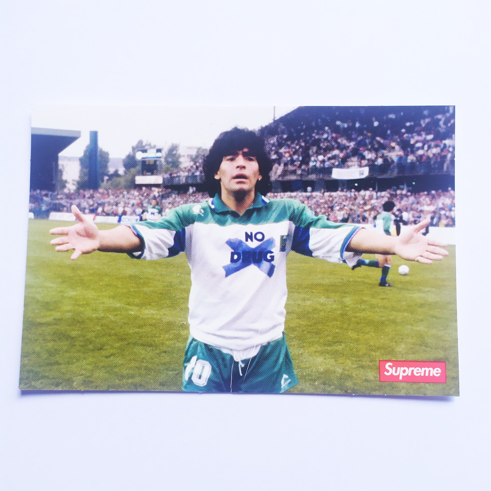 Supreme Maradona Skateboard Sticker - SkateboardStickers.com