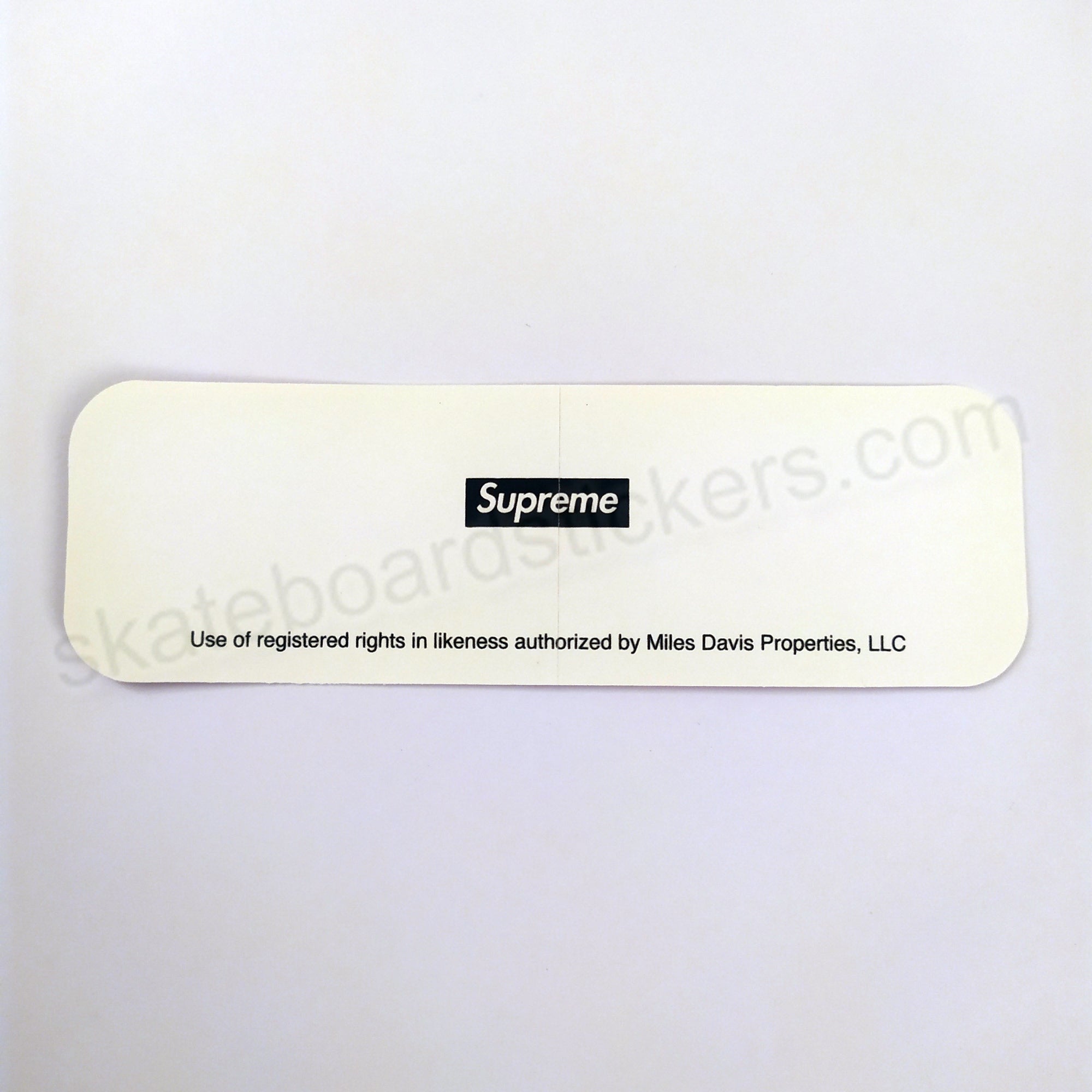 Supreme Skateboards "Miles Davis" Skate Sticker