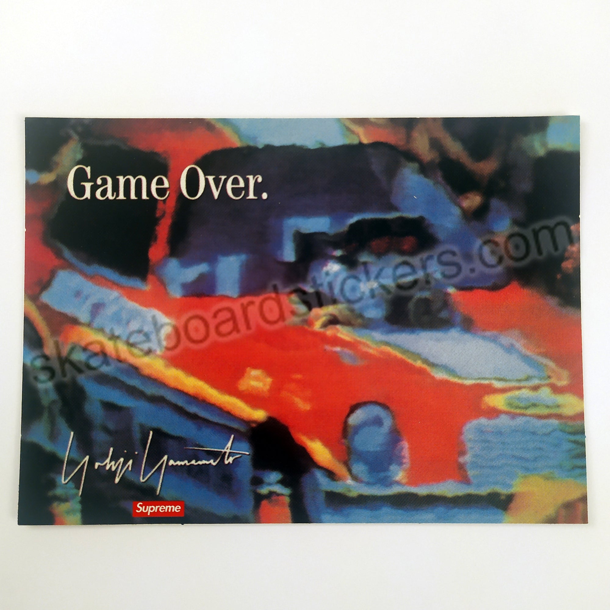 Supreme Yohji Yamamoto "Game Over" Skate Sticker