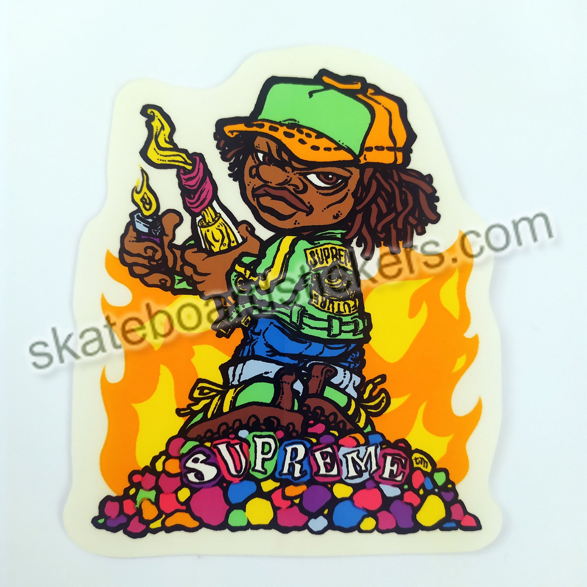 Supreme x Andy Howell "Molotov Kid" Skateboard Sticker