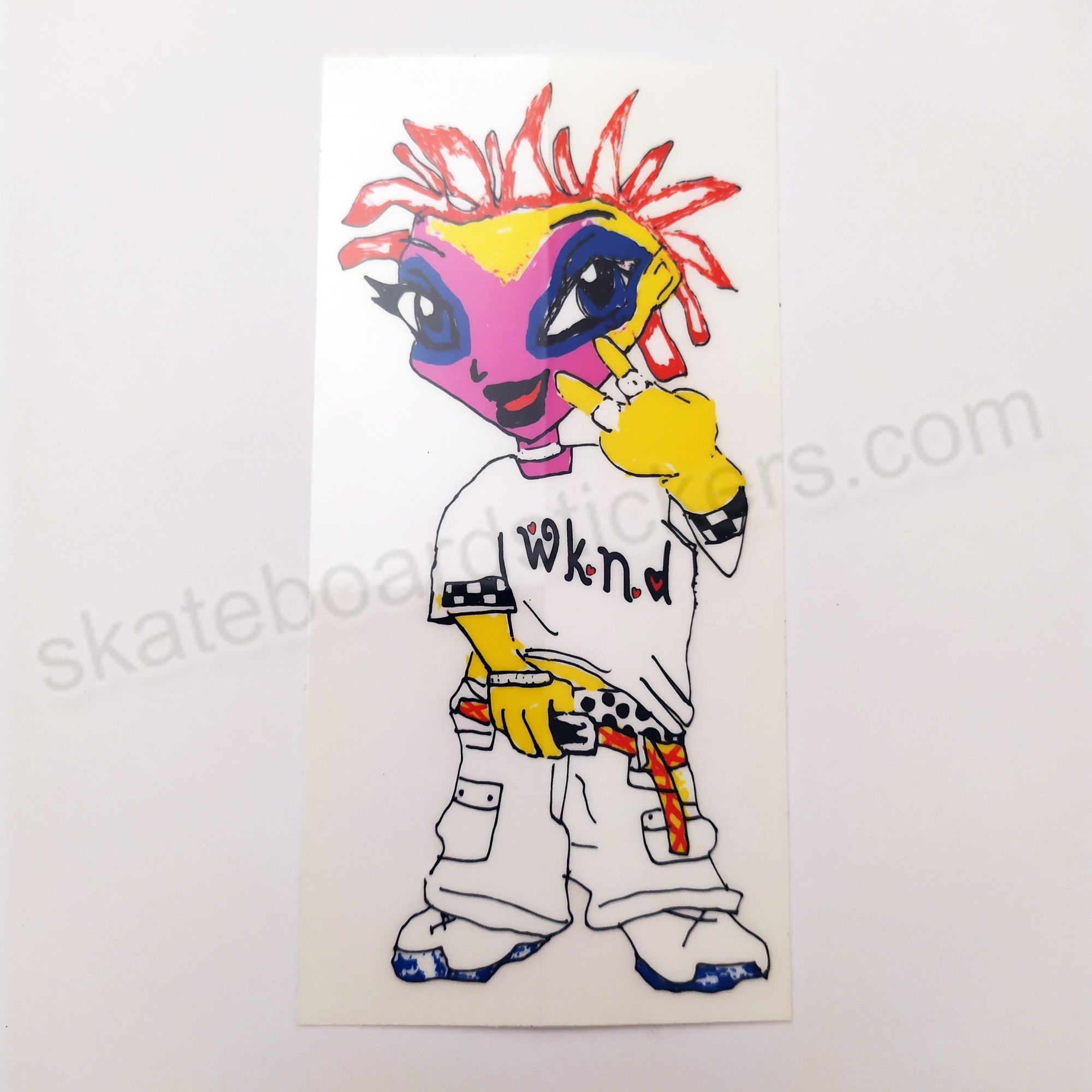 WKND Skateboards Sticker - 13 cm x 6.5 cm approx